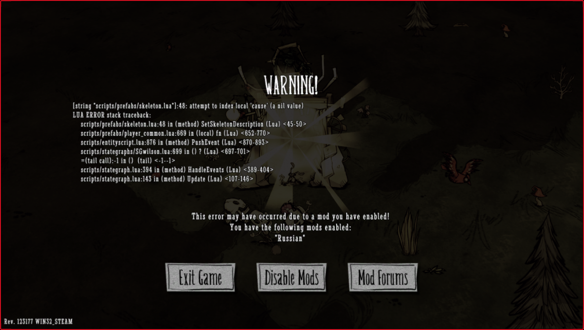 Respawning problem [Don't Starve] Mods and tools Klei Entertainment