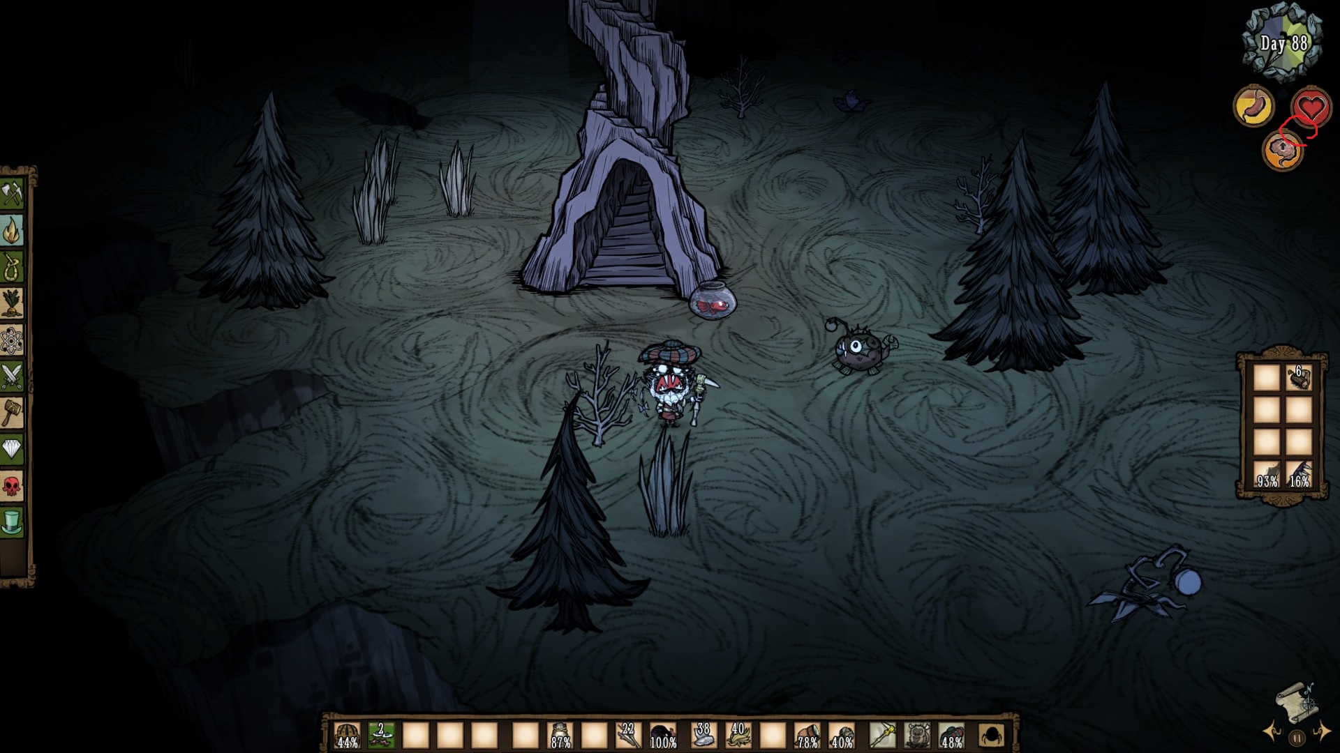 Meat Effigy on the ground doesn't work underground Don't Starve