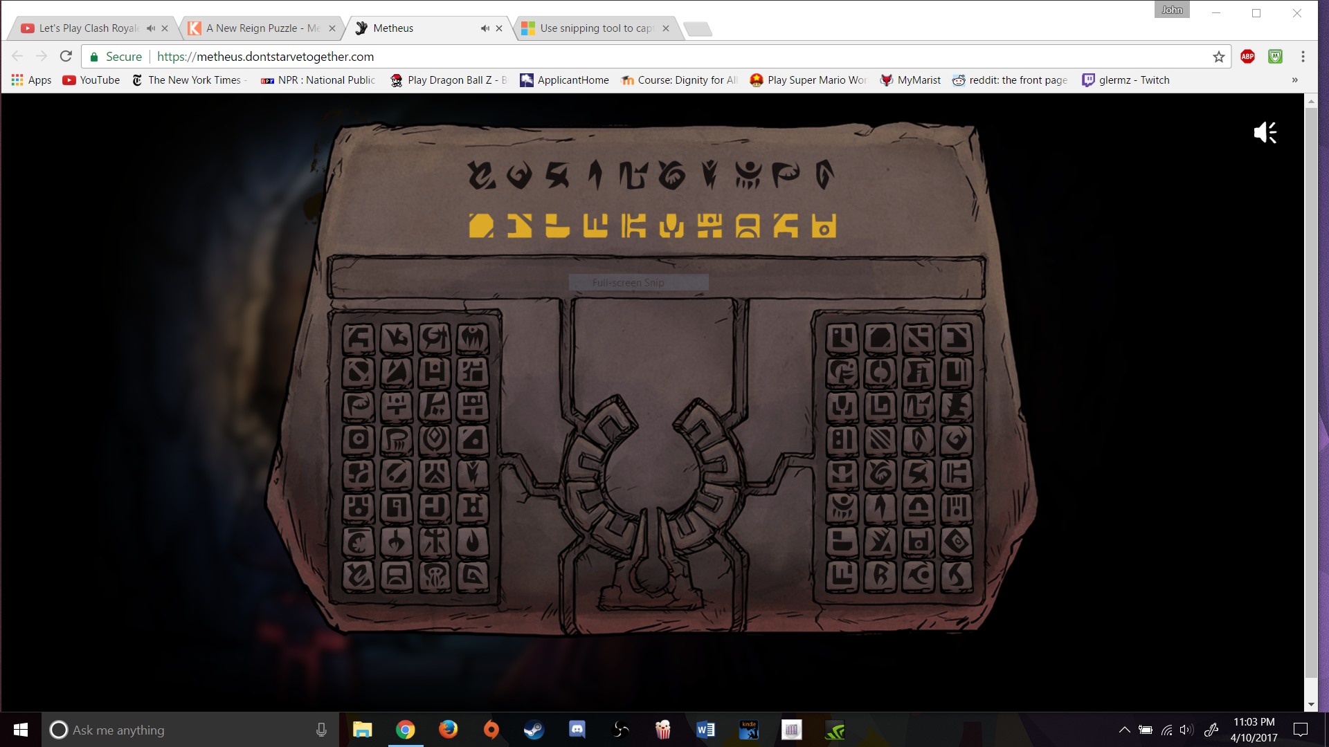 a new reign puzzle - metheus