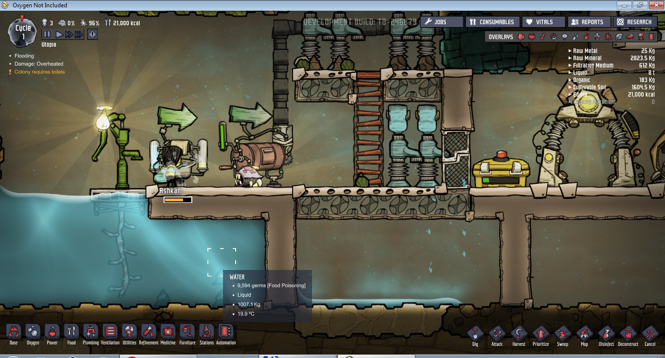 Water purification with chlorine [Oxygen Not Included] Suggestions