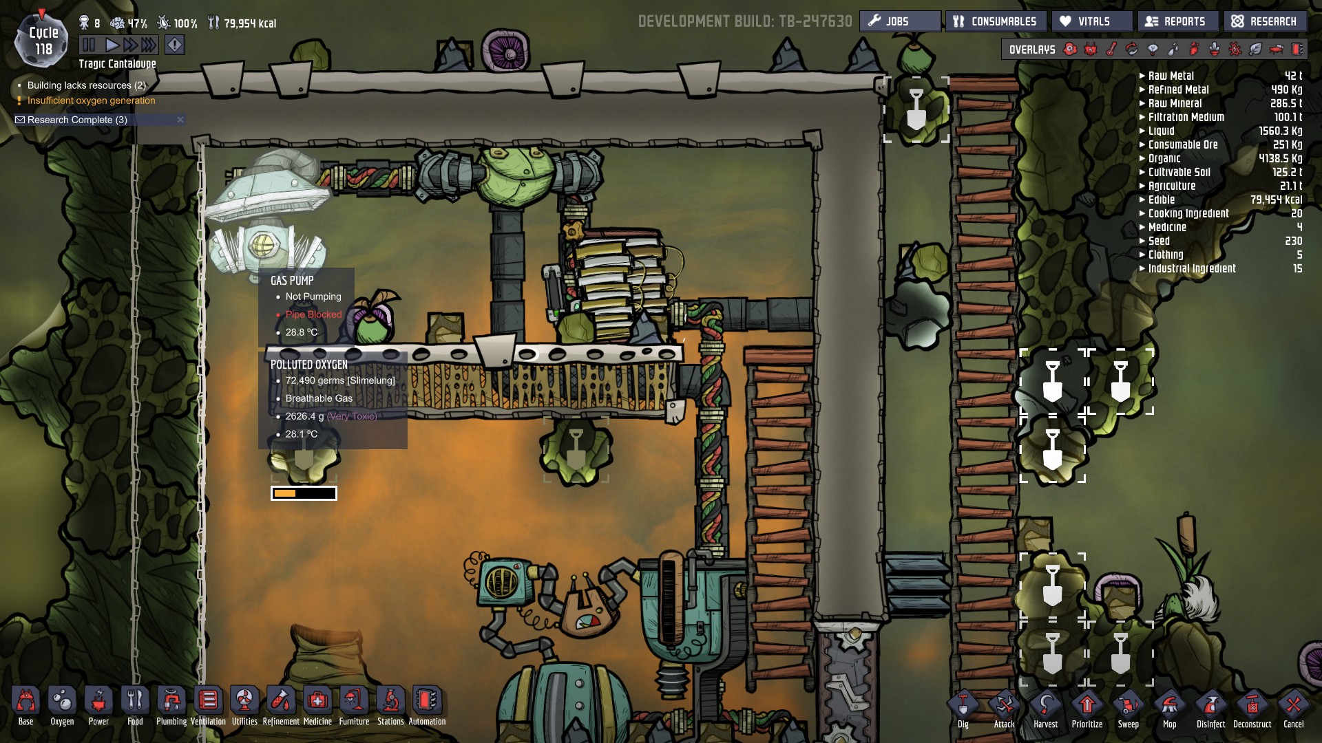 gas pipe blocked [Oxygen Not Included] General Discussion Klei