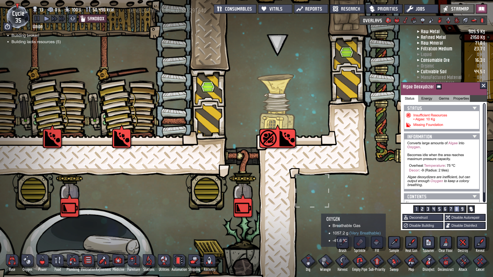 Sandbox glitches Oxygen Not Included Klei Entertainment Forums