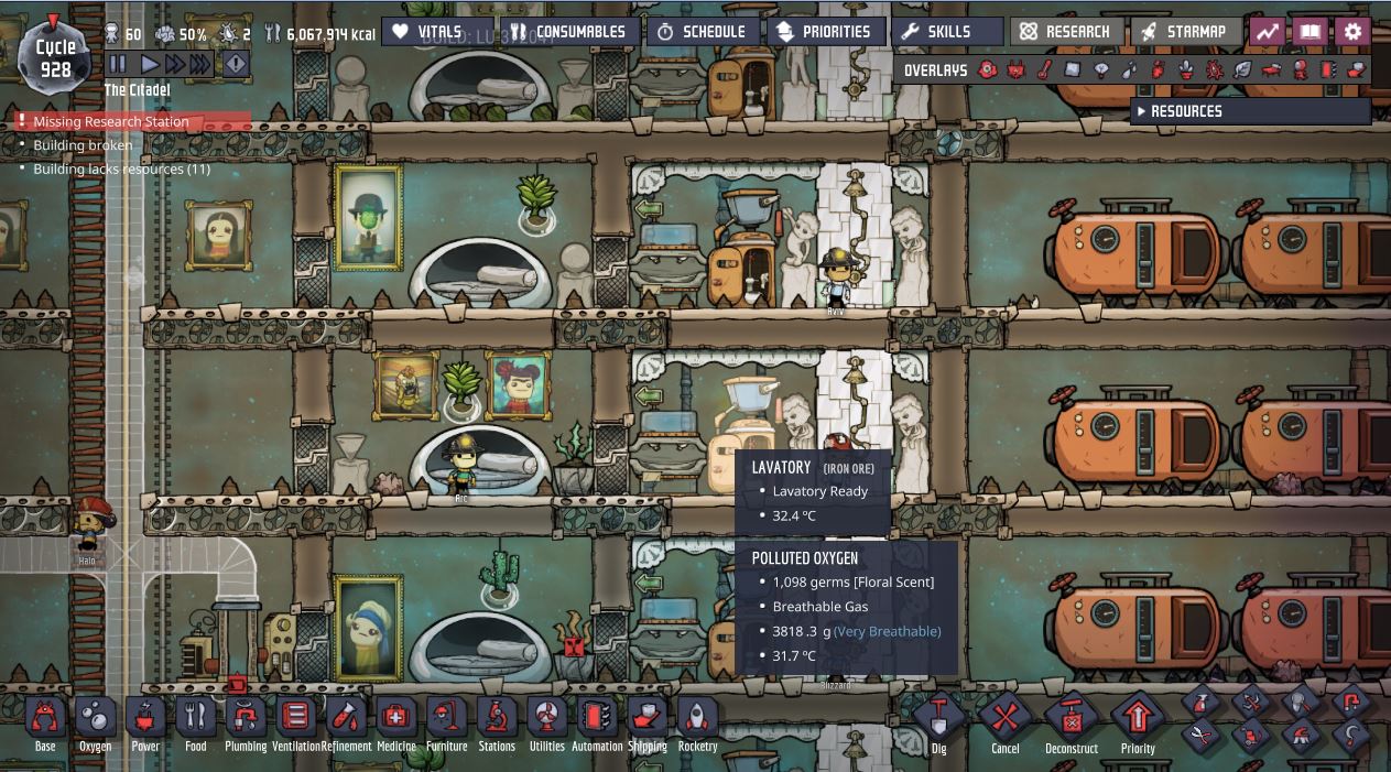 Errands Idle Dupes, Dupes Errand log issues Oxygen Not Included