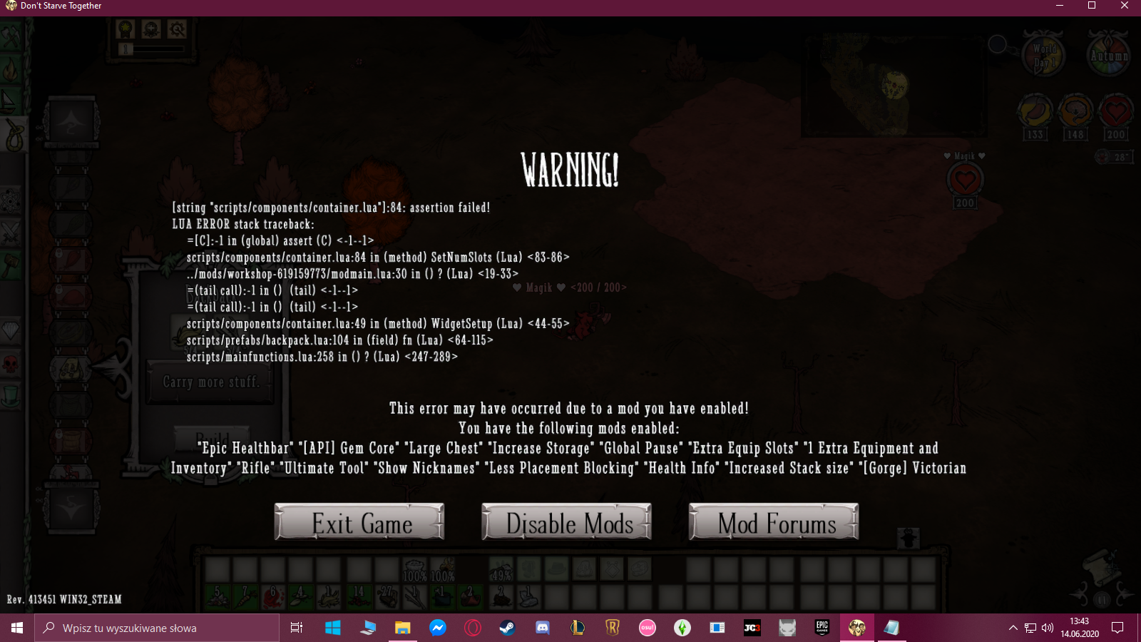 My game crashes every now and then, what is the problem? [Don't