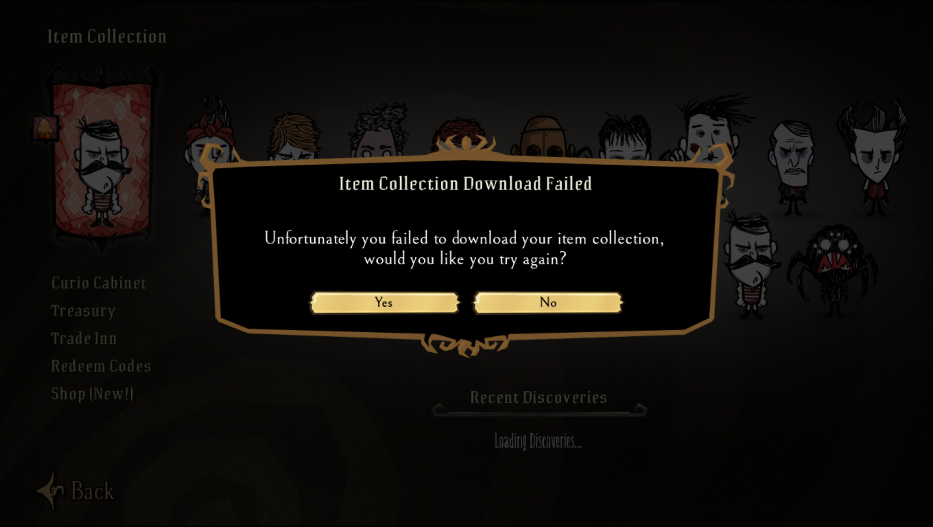 Item Collection Download Failed - Don't Starve Together - Klei