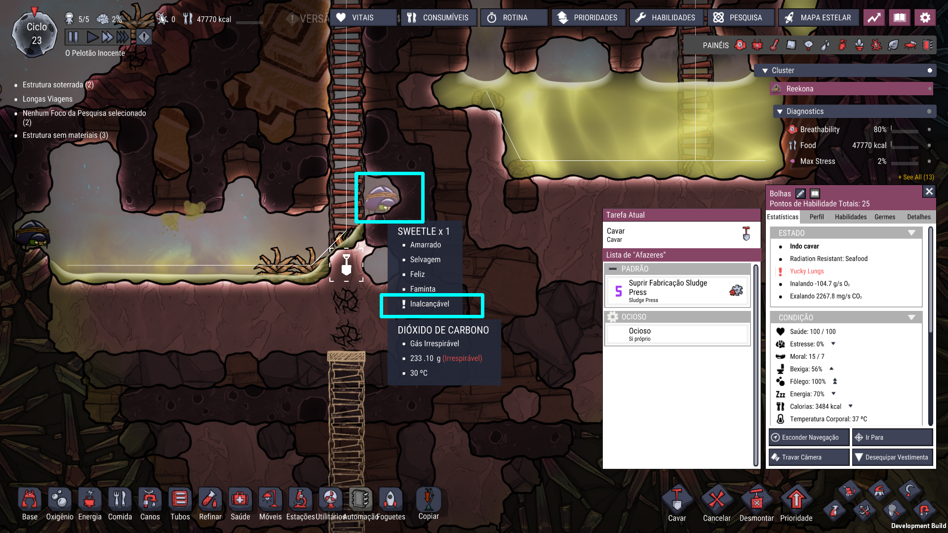 Wrangled critter unreachable. (but it is) Oxygen Not Included Spaced