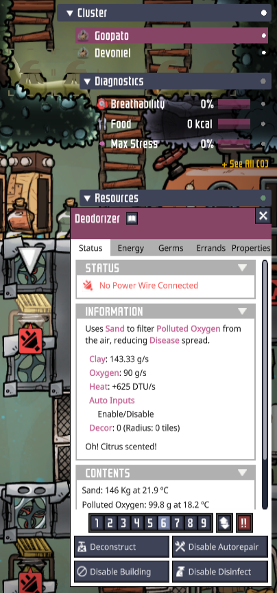 Deodorizers - [Oxygen Not Included: Spaced Out!] - General Discussion ...