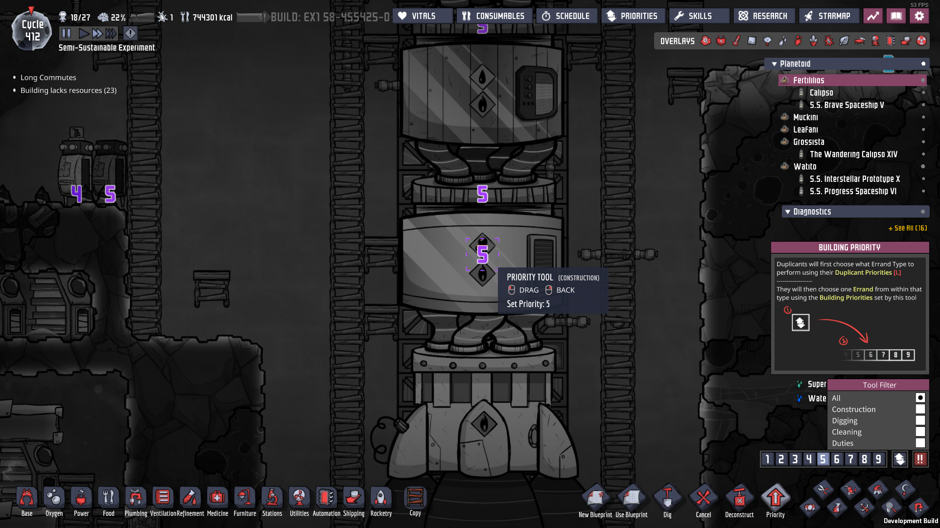 Large Solid Oxidizer Tank can't select delivery priority Oxygen Not