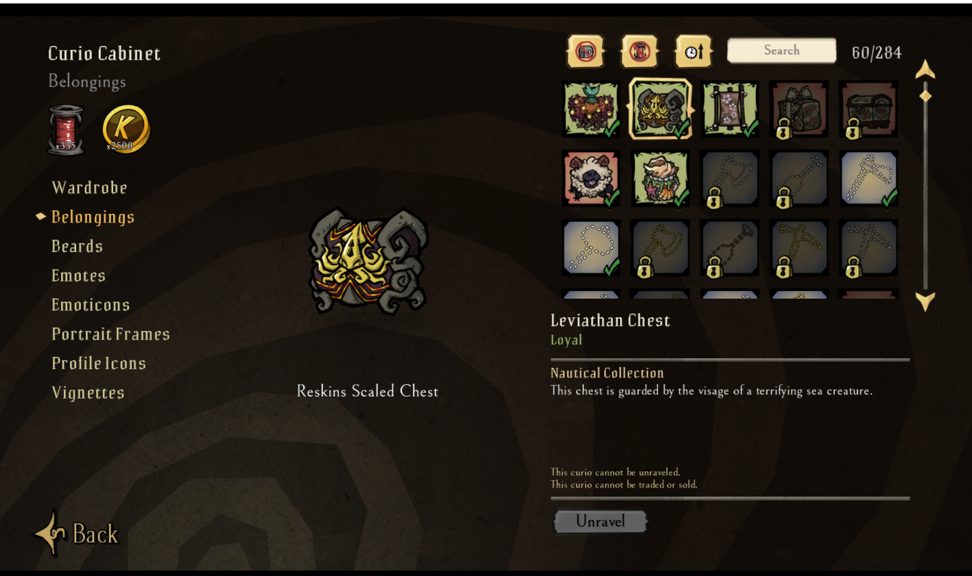 Cannot use skin. [Don't Starve Together] General Discussion Klei