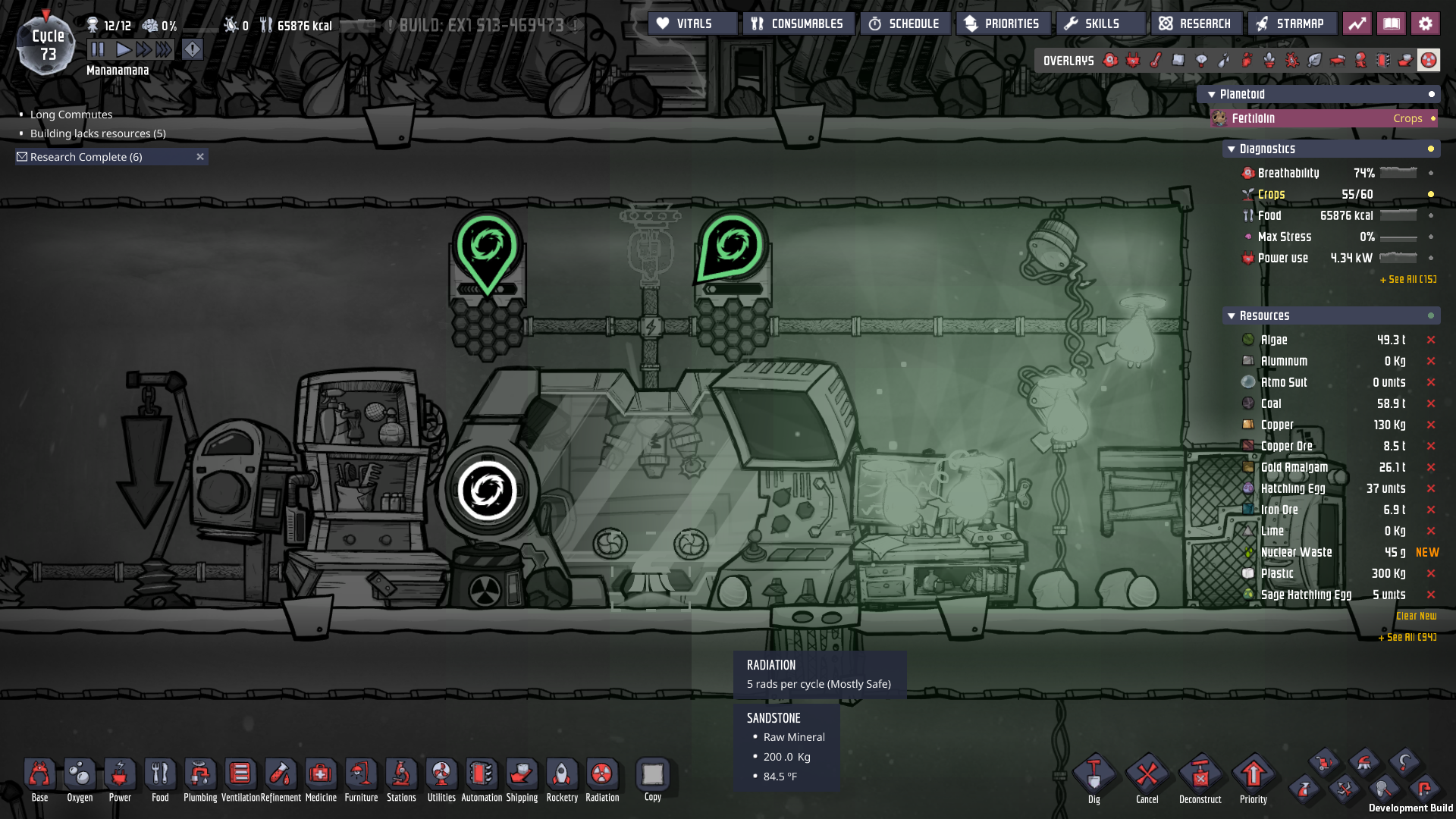 (Help!) Materials Study Terminal not collecting Radbolts [Oxygen Not