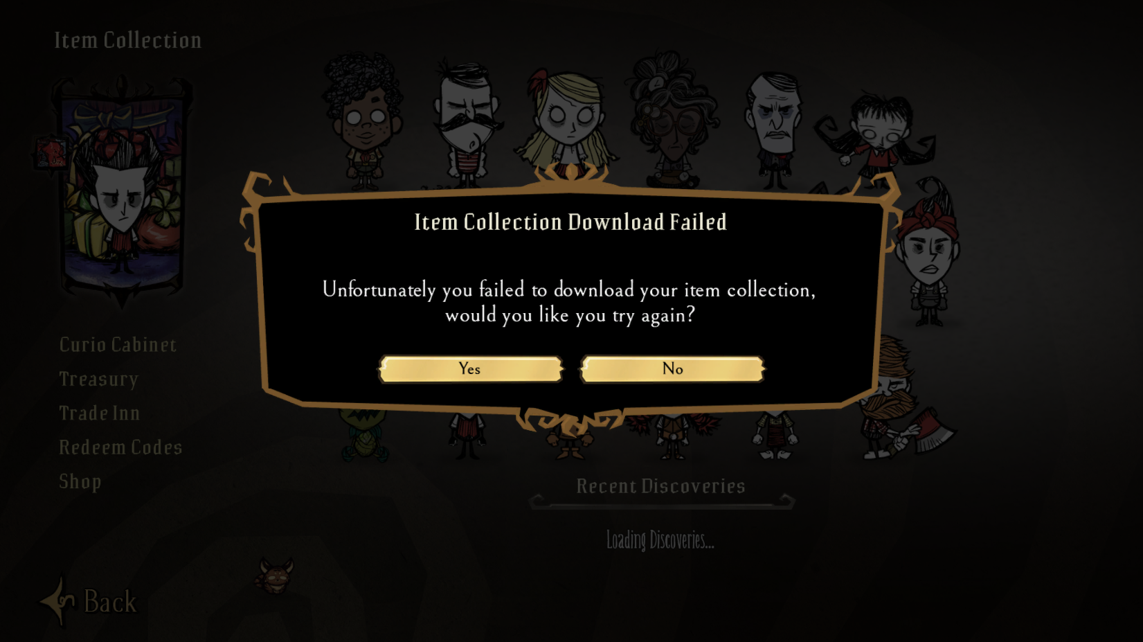 Item Collection Download Failed - Don't Starve Together - Klei