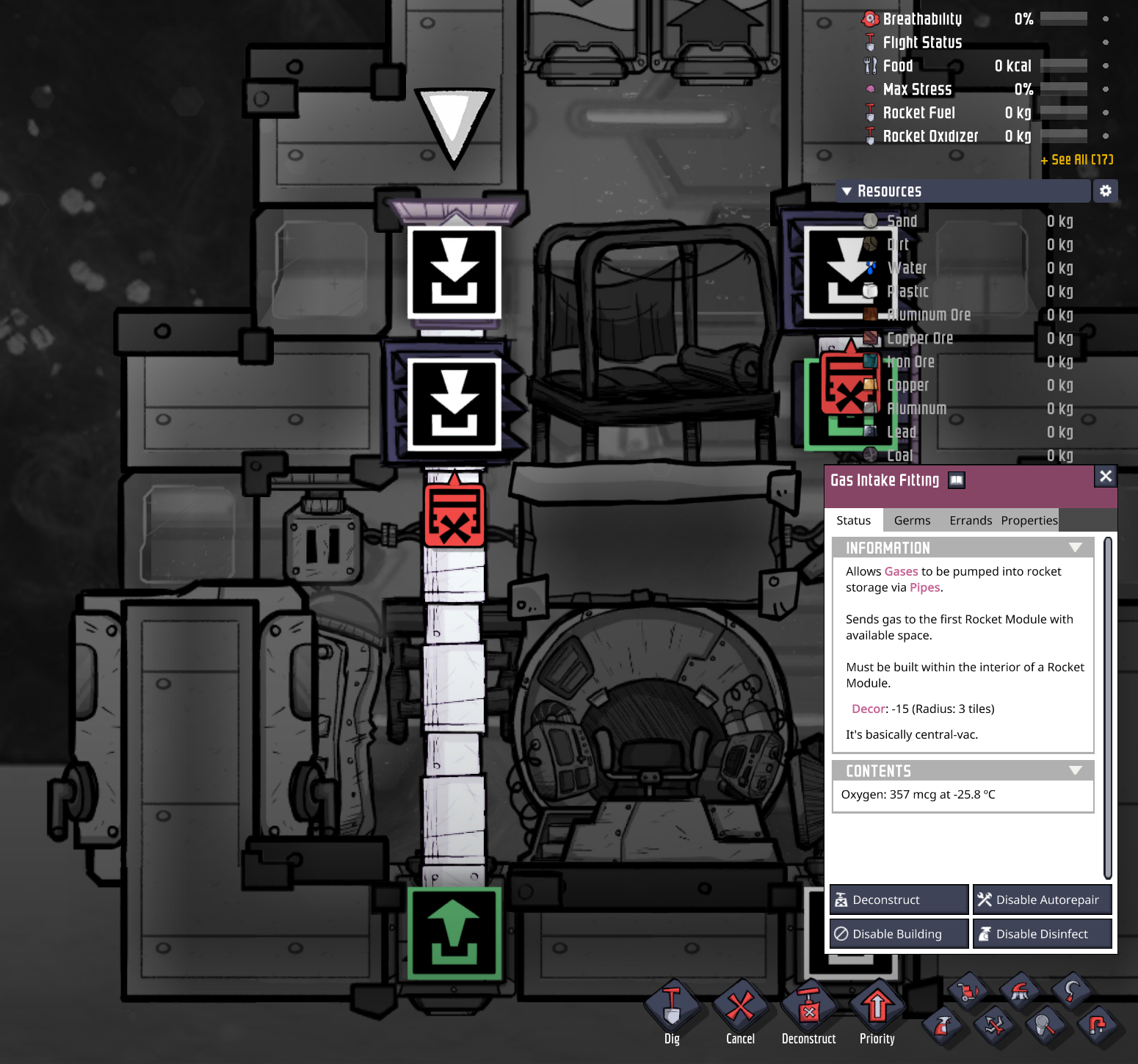 Gas Cargo Canister accepting gas over the set limit Oxygen Not