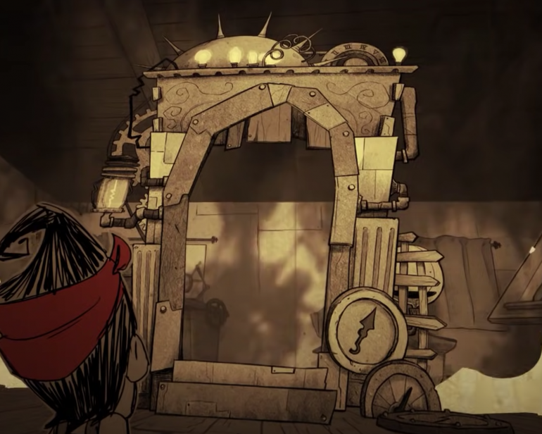 The exact same portal, inactive, as seen before exploding in "Next of Kin" (Winona's short).)