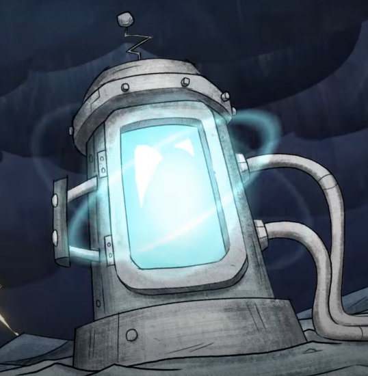 A chamber that Wagstaff is apparantly using to store the lunar energy gathered at the end of the "Return of Them" arc.