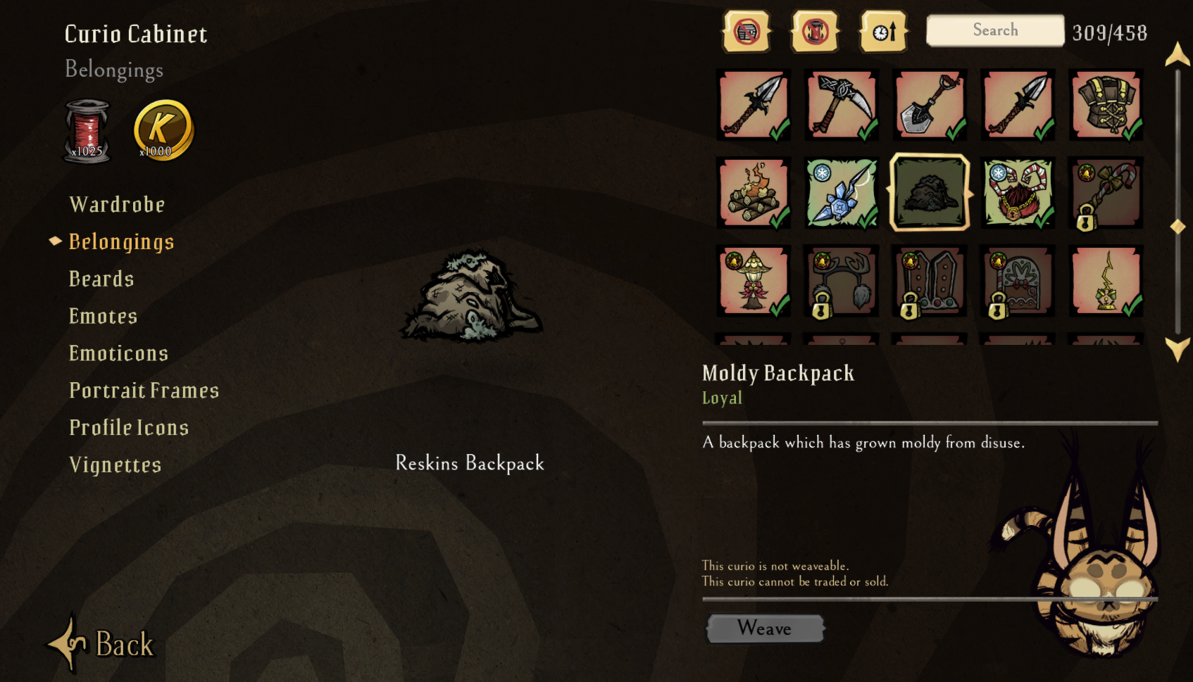 Moldy Backpack on Klei Rewards? [Don't Starve Together] General