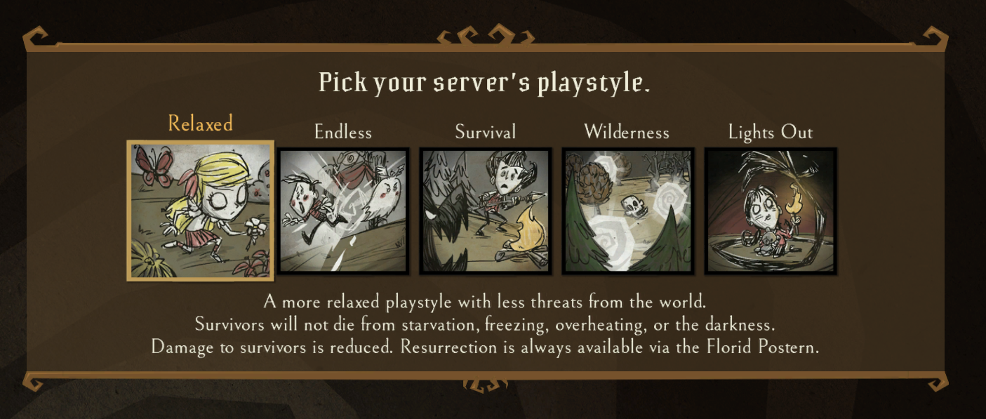 Wrong Margin Color in Create World Screen - Don&rsquo;t Starve Together 