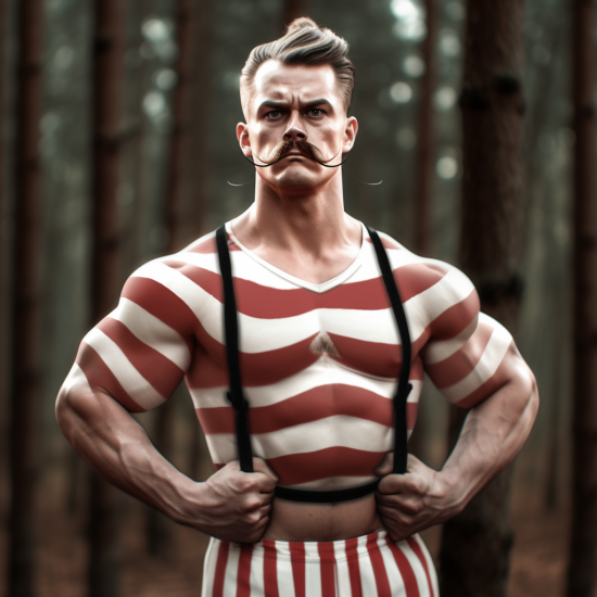Humanoleo_strong_man_red_and_white_striped_blouse_carrying_weig_738eba4b-e96b-4f49-9351-9c8b5f3b3e2d.png