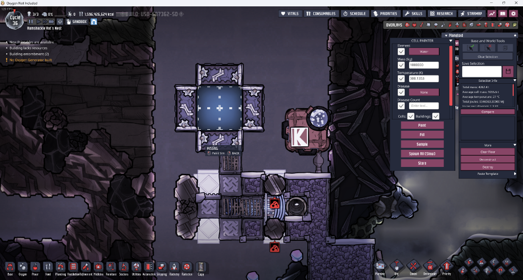 What is the cause of infinite liquid compression mass increase? [Oxygen Not Included