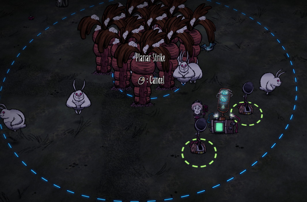 Bunny hutches get destroyed by enlightened strike Don't Starve