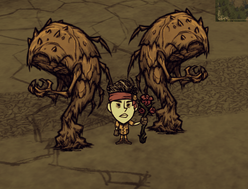 Low resolution octopus and ancient statue Don't Starve Together Beta